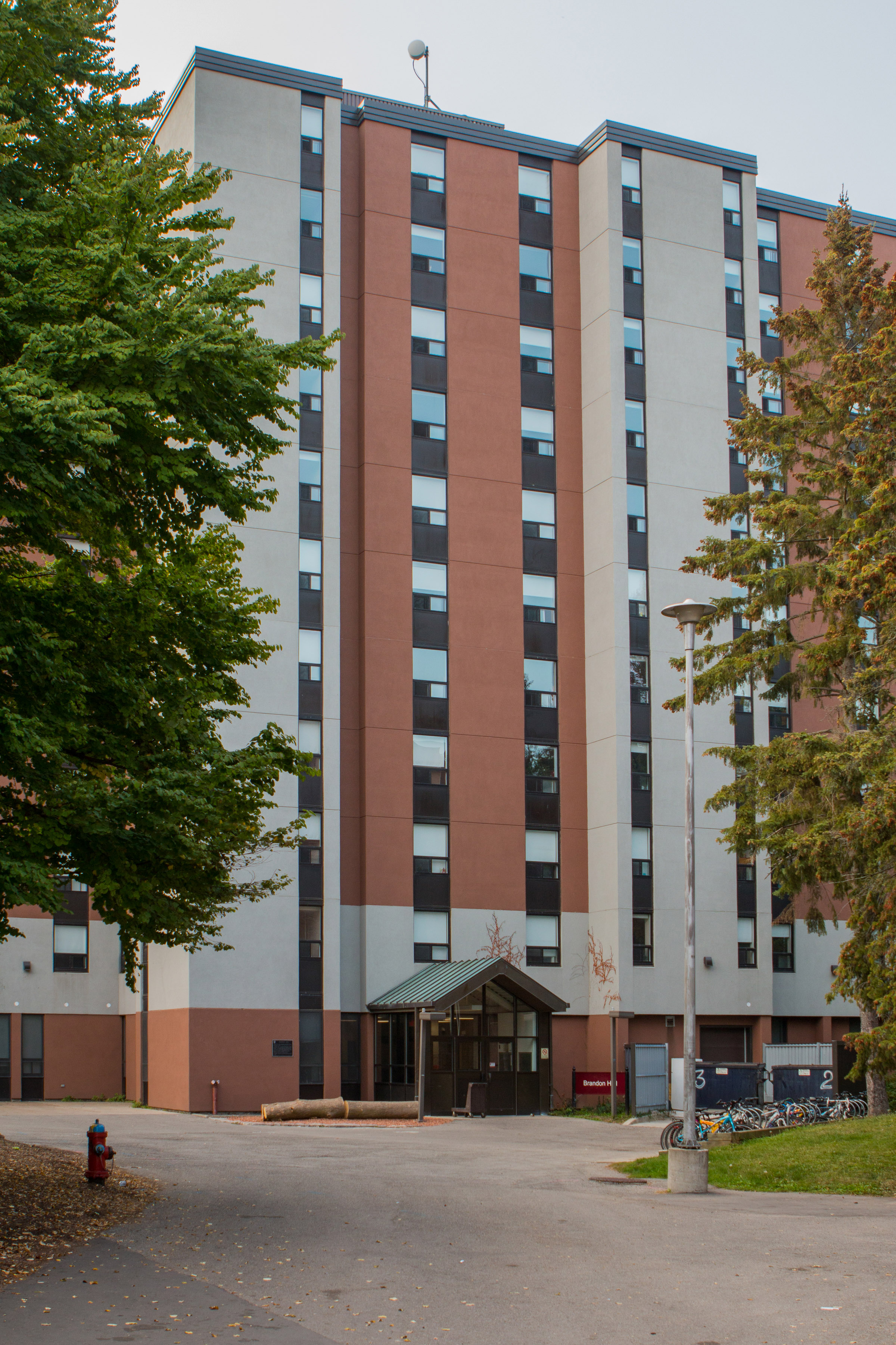 Brandon Hall is located in the north quad at McMaster University