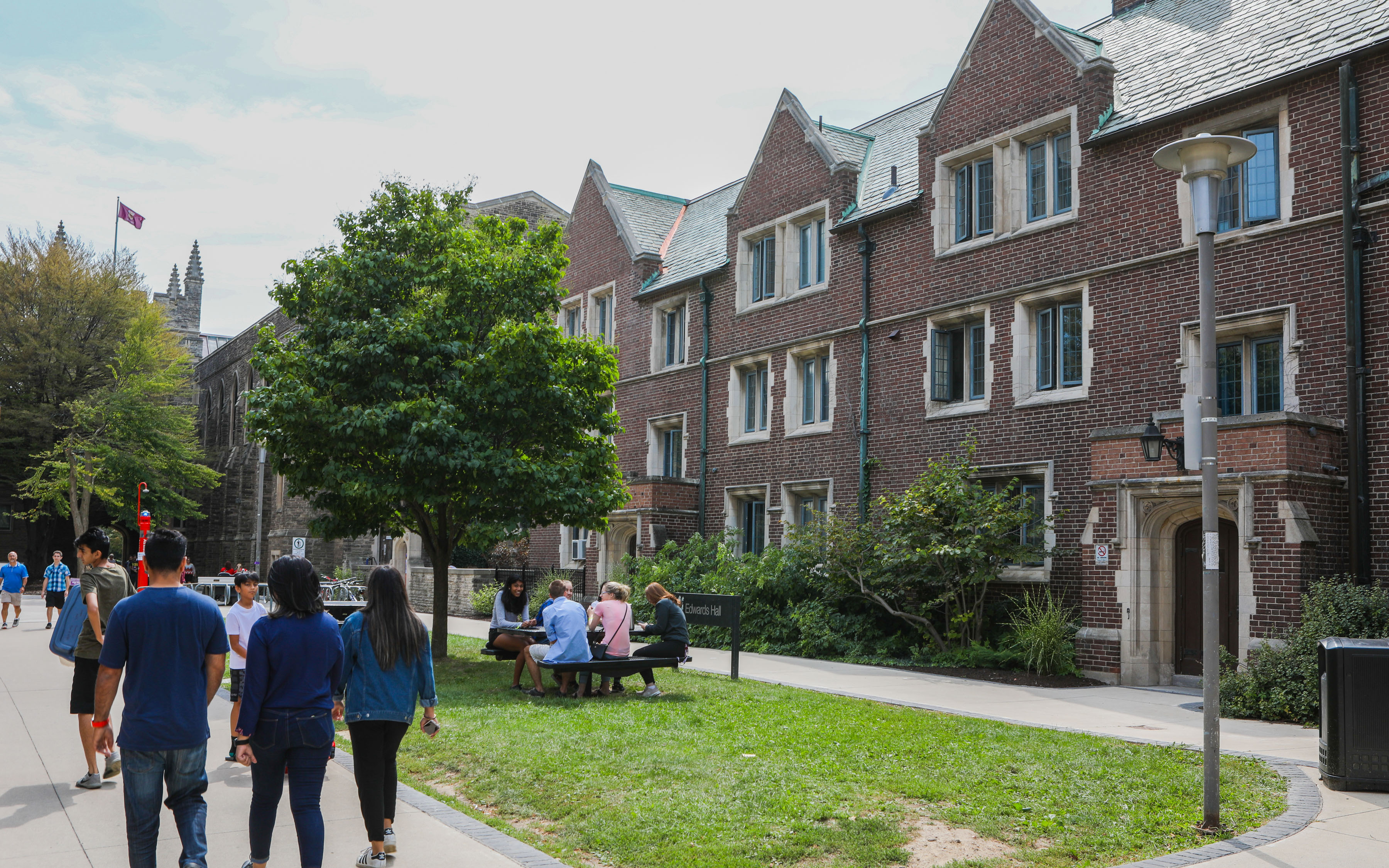 Edwards Hall is located in the west quad at McMaster University